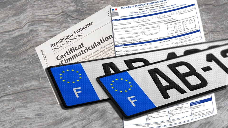 faire sa demande papier de plaque d'immatriculation et de carte grise